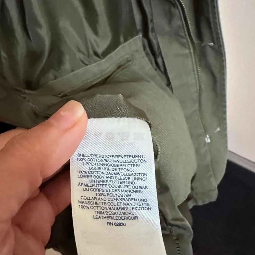 Lands' End Classic Americana Green Canvas Barn Jacket Medium